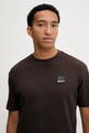 Karl Lagerfeld Jeans t-shirt bawełniany brązowy A1M17049