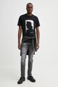 Karl Lagerfeld Jeans pamut póló A1M17052 fekete SS25