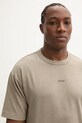 HUGO t-shirt bawełniany 50531739 beżowy SS25