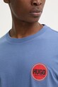 HUGO t-shirt bawełniany 50530641 niebieski
