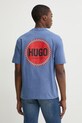 Odzież HUGO t-shirt bawełniany 50530647 niebieski