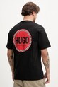 Одежда Хлопковая футболка HUGO 50530647 чёрный