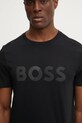 Бавовняна футболка BOSS Green 50530990 чорний