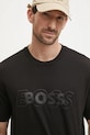 Bavlněné tričko Boss Green černá 50531271