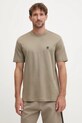 BOSS Green tricou din bumbac imprimeu bej 50531569