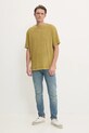 Бавовняна футболка Calvin Klein Jeans J30J327078 зелений SS25