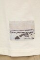 Bombažna kratka majica Calvin Klein Jeans J30J327094 bež