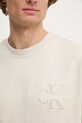 Pamučna majica Calvin Klein Jeans J30J327107 bež