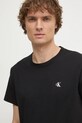 Bavlněné tričko Calvin Klein Jeans černá J30J327402