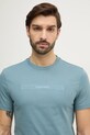 Calvin Klein t-shirt bawełniany turkusowy K10K113791