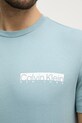 Хлопковая футболка Calvin Klein K10K113800 бирюзовый