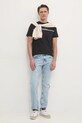 Хлопковая футболка Calvin Klein K10K113802 чёрный SS25