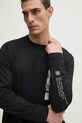 BOSS Orange longsleeve din bumbac negru 50534926
