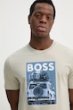 BOSS Orange tricou din bumbac bej 50535079