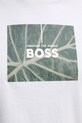 Βαμβακερό μπλουζάκι BOSS Orange 50535112 λευκό