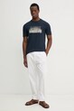 BOSS Orange tricou din bumbac 50535112 bleumarin SS25