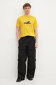 Bavlněné tričko BOSS 50531455 žlutá SS25