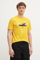 Bavlněné tričko BOSS žlutá 50531455