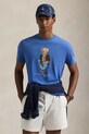 Polo Ralph Lauren t-shirt in cotone slim blu 710958193