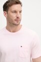 Tommy Hilfiger T-shirt ανδρικό βαμβακερό ροζ MW0MW37283