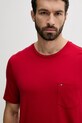 Odzież Tommy Hilfiger t-shirt bawełniany MW0MW37283 czerwony