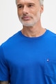 Tommy Hilfiger t-shirt da uomo in cotone blu MW0MW37283