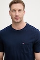 Tommy Hilfiger t-shirt ανδρικό βαμβακερό σκούρο μπλε MW0MW37283