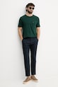 Tommy Hilfiger T-shirt męski bawełniany MW0MW37283 zielony SS26