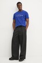 Бавовняна футболка Tommy Hilfiger MW0MW37448 блакитний SS25