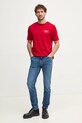 Tommy Hilfiger tricou din bumbac rosu MW0MW37454