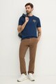 Tommy Hilfiger tricou din bumbac MW0MW38334 bleumarin SS25
