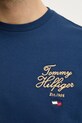 Bavlnené tričko Tommy Hilfiger MW0MW38334 tmavomodrá