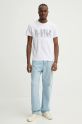 G-Star Raw t-shirt bawełniany D25140.336 biały SS25