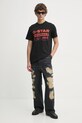 G-Star tricou din bumbac D25149.336 negru SS25