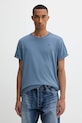 G-Star tricou din bumbac uni albastru D16396.B353.