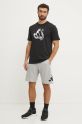 Bavlnené tričko adidas M C HOT Q1 TEE JI6787 čierna SS25