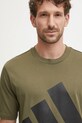 Βαμβακερό μπλουζάκι adidas Essentials πράσινο JE8931