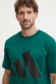 Бавовняна футболка adidas Essentials зелений JE8932