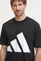Хлопковая футболка adidas Essentials чёрный JE8945