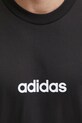 adidas pamut póló Essentials Linear JE8993 fekete