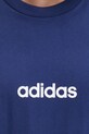 Βαμβακερό μπλουζάκι adidas Essentials Linear JE8999 σκούρο μπλε