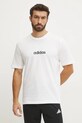 Бавовняна футболка adidas Essentials Linear бежевий JE9000