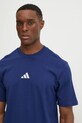 Бавовняна футболка adidas Essential темно-синій JF1093