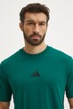 Бавовняна футболка adidas Essentials зелений JD1905