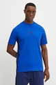 adidas t-shirt in cotone Essentials applique blu JE6398