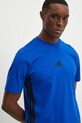 Хлопковая футболка adidas Essentials голубой JE6398