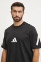 Бавовняна футболка adidas Z.N.E. чорний JC7920
