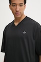 adidas Originals tricou din bumbac FRONT ST TEE negru JD2301