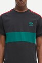 Βαμβακερό μπλουζάκι adidas Originals 3S PANEL TEE μαύρο JP1272