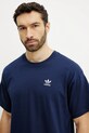 Памучна тениска adidas Originals Essential тъмносин JD0376